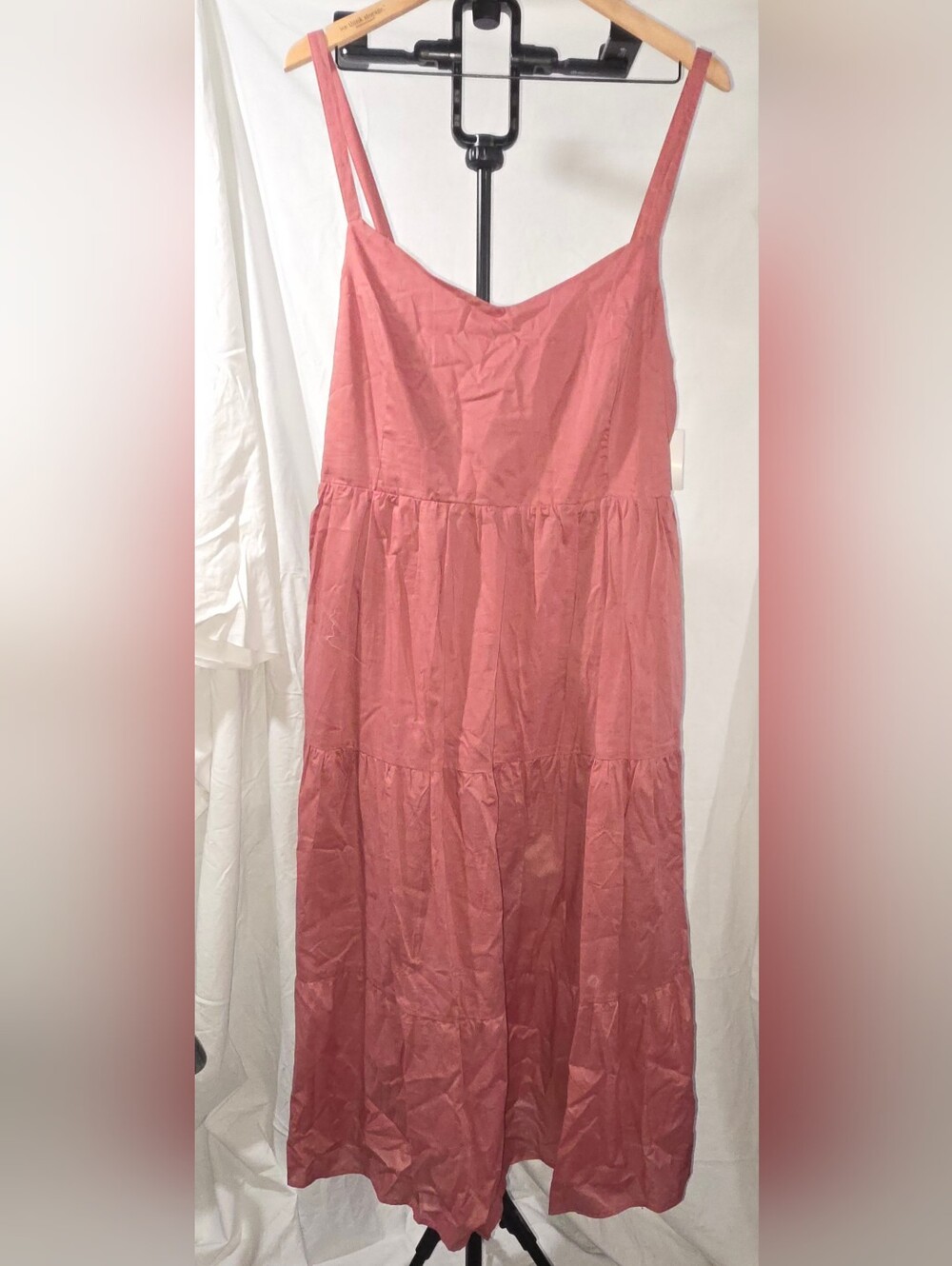Women’s Pink Tiered Midi DRESS